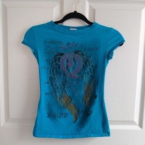 💙(3 for $20) Rouge Queen Angel Blue T Shirt Small